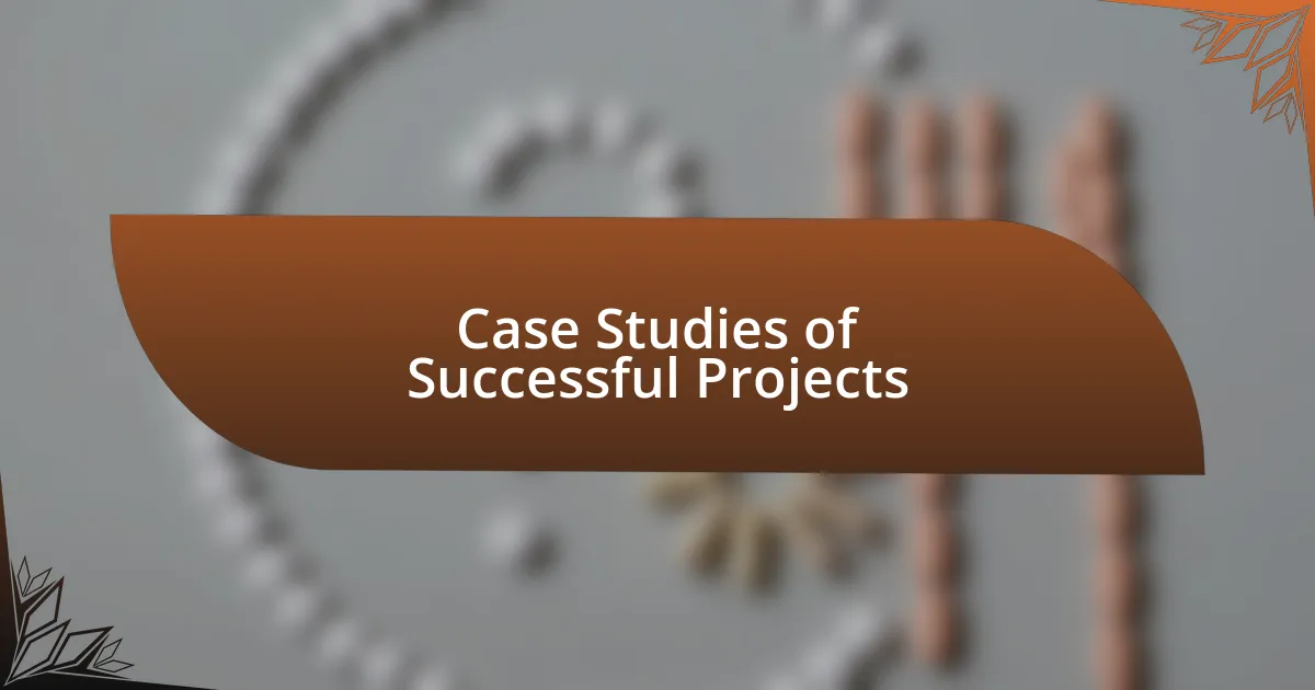 Case Studies of Successful Projects